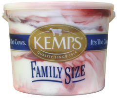 (132 oz. Pail) Strawberry Swirl Reduced Fat Ice Cream