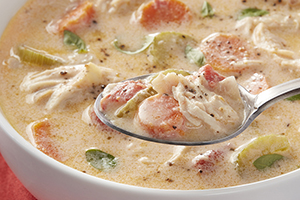 Tomato-Basil Chicken and Carrot Chowder