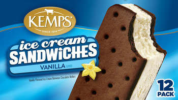 (12 Pack) Kemps Ice Cream Sandwiches Vanilla