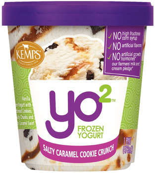 Yo2 Frozen Yogurt Salty Caramel Cookie Crunch