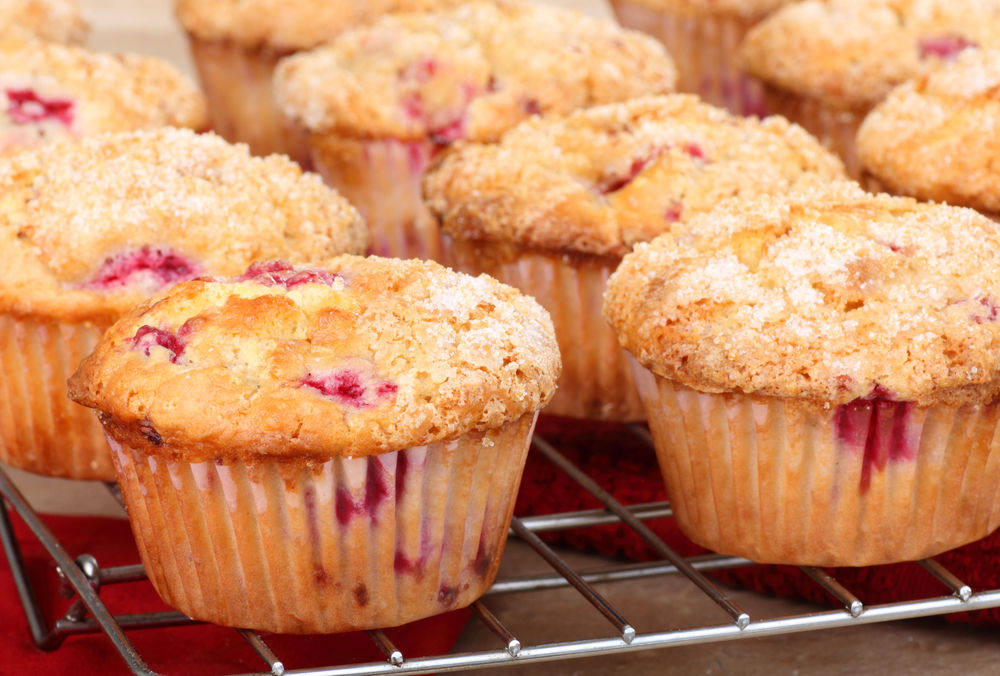 Cranberry Egg Nog Muffins